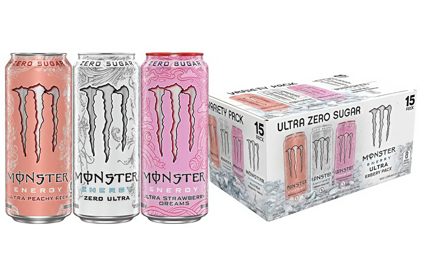Zero Calorie Ultra Energy Drink, 16 Ounce (15-Pack)